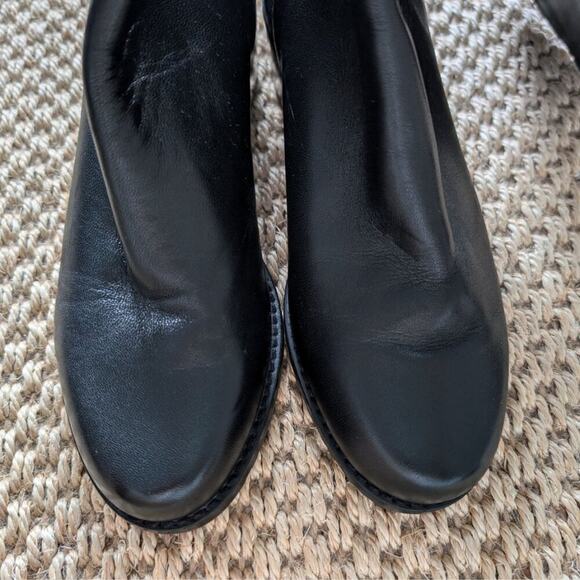 STUART WEITZMAN Mixitup Mezza Mezza Black Leather Knee Stretch Classic Boots 4 - Picture 6 of 10
